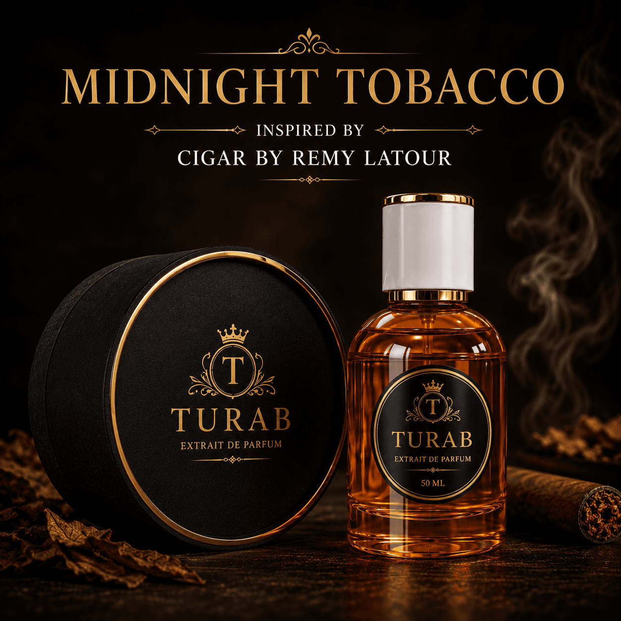 TURAB Midnight Tobacco Extrait de Parfum 50 ML – Inspired by Cigar by Remy Latour